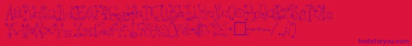 DanzinRegular Font – Purple Fonts on Red Background