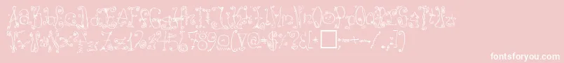 DanzinRegular Font – White Fonts on Pink Background