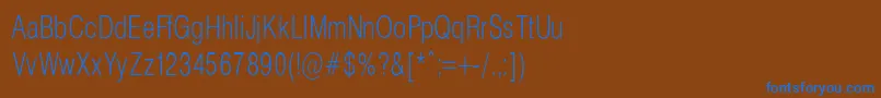 Fonte HelveticaCondencedNormal – fontes azuis em um fundo marrom