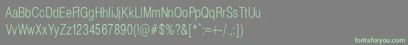 Шрифт HelveticaCondencedNormal – зелёные шрифты на сером фоне
