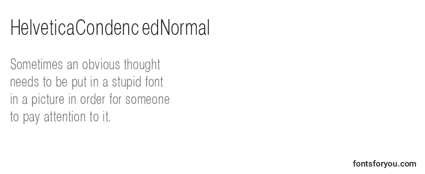 HelveticaCondencedNormal Font