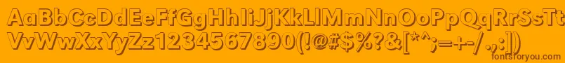 GroteskshMediumRegular Font – Brown Fonts on Orange Background