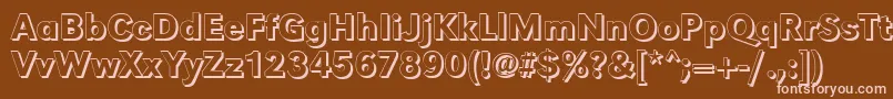 GroteskshMediumRegular Font – Pink Fonts on Brown Background