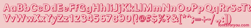 GroteskshMediumRegular Font – Red Fonts on Pink Background