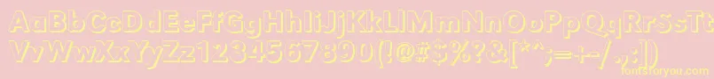 GroteskshMediumRegular Font – Yellow Fonts on Pink Background