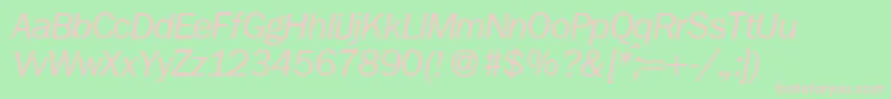 FranklingothicnewItalic Font – Pink Fonts on Green Background