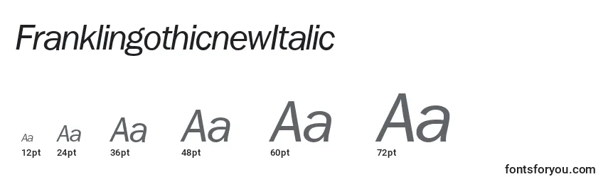 FranklingothicnewItalic Font Sizes