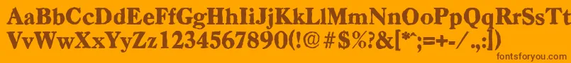 CasadantiqueHeavyRegular Font – Brown Fonts on Orange Background