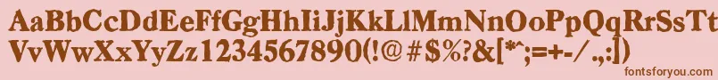 CasadantiqueHeavyRegular Font – Brown Fonts on Pink Background