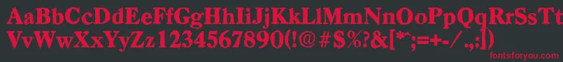 CasadantiqueHeavyRegular Font – Red Fonts on Black Background