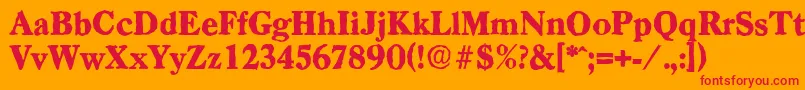 CasadantiqueHeavyRegular Font – Red Fonts on Orange Background