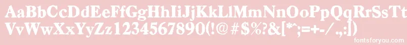 フォントCasadantiqueHeavyRegular – ピンクの背景に白い文字