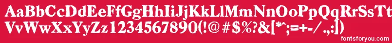 CasadantiqueHeavyRegular Font – White Fonts on Red Background