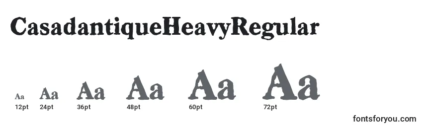 Размеры шрифта CasadantiqueHeavyRegular