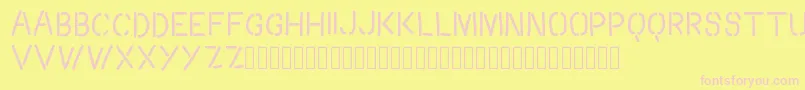 Crossroads Font – Pink Fonts on Yellow Background