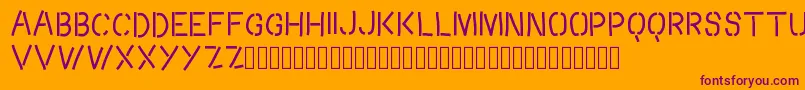 Crossroads Font – Purple Fonts on Orange Background