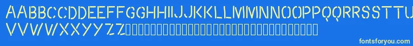 Crossroads Font – Yellow Fonts on Blue Background