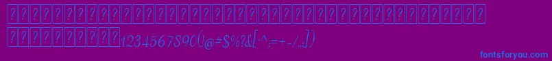 Шрифт AdanaScriptDeco – синие шрифты на фиолетовом фоне