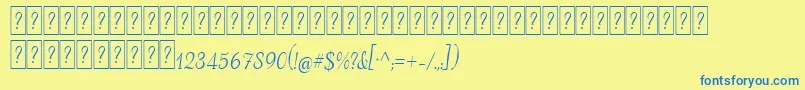 Подробнее о шрифте AdanaScriptDeco Шрифт AdanaScriptDeco – синие шрифты на жёлтом фоне