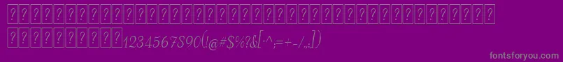 Подробнее о шрифте AdanaScriptDeco Шрифт AdanaScriptDeco – серые шрифты на фиолетовом фоне
