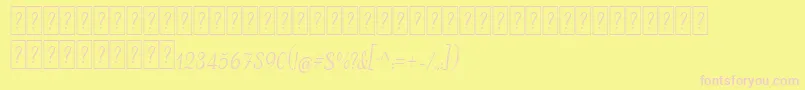 AdanaScriptDecoフォントについての詳細 フォントAdanaScriptDeco – ピンクのフォント、黄色の背景