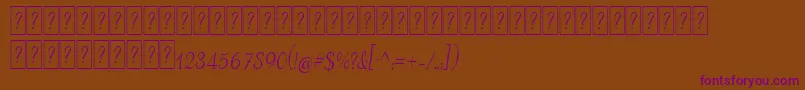 Шрифт AdanaScriptDeco – фиолетовые шрифты на коричневом фоне