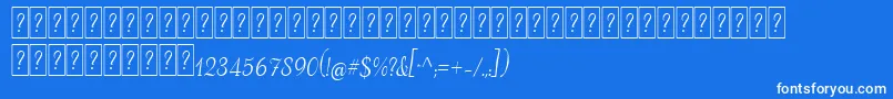 Шрифт AdanaScriptDeco – белые шрифты на синем фоне