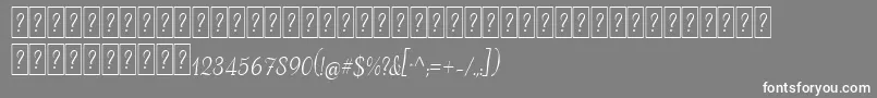Шрифт AdanaScriptDeco – белые шрифты на сером фоне