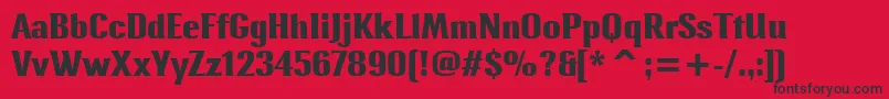 LennoxitcTtBold Font – Black Fonts on Red Background