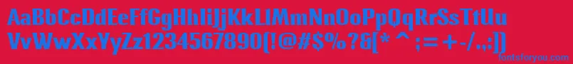 LennoxitcTtBold Font – Blue Fonts on Red Background