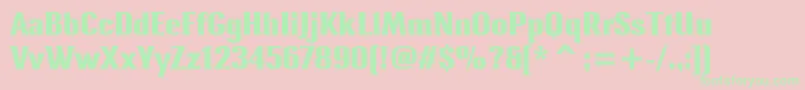 LennoxitcTtBold Font – Green Fonts on Pink Background