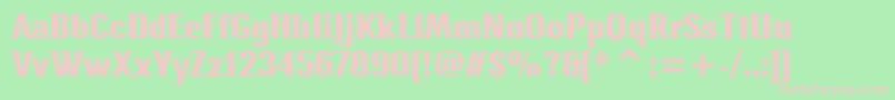 LennoxitcTtBold Font – Pink Fonts on Green Background