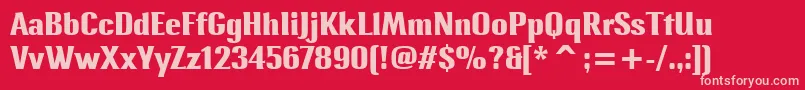 LennoxitcTtBold Font – Pink Fonts on Red Background