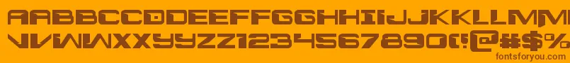 フォントInterdiction – オレンジの背景に茶色のフォント