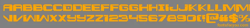 Interdiction Font – Orange Fonts on Gray Background