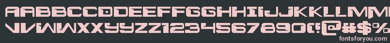 Fonte Interdiction – fontes rosa em um fundo preto
