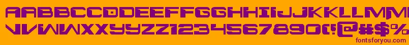 Interdiction Font – Purple Fonts on Orange Background