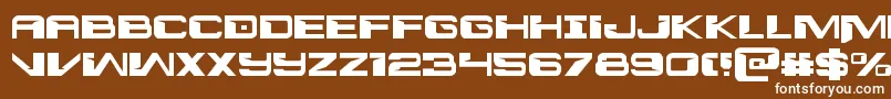 Interdiction Font – White Fonts on Brown Background