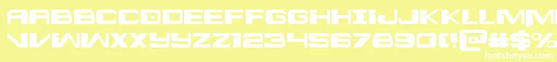 Interdiction Font – White Fonts on Yellow Background