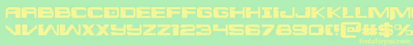 Interdiction Font – Yellow Fonts on Green Background