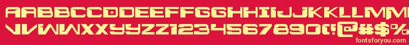 Interdiction Font – Yellow Fonts on Red Background