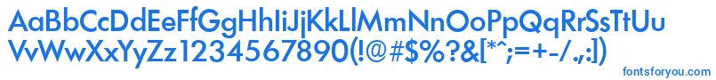 LimerickserialMediumRegular-fontti – siniset fontit valkoisella taustalla