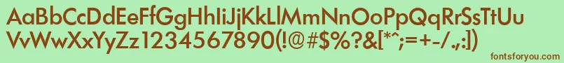 LimerickserialMediumRegular Font – Brown Fonts on Green Background