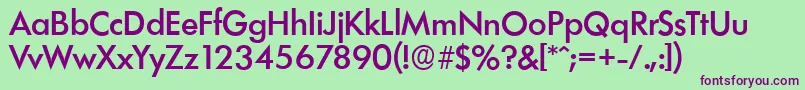 Шрифт LimerickserialMediumRegular – фиолетовые шрифты на зелёном фоне