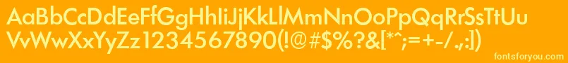 LimerickserialMediumRegular Font – Yellow Fonts on Orange Background