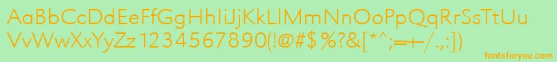 Urwgrotesktextligextwid Font – Orange Fonts on Green Background