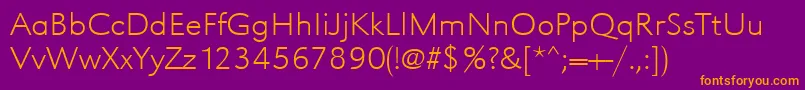 Urwgrotesktextligextwid Font – Orange Fonts on Purple Background