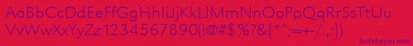 Urwgrotesktextligextwid Font – Purple Fonts on Red Background