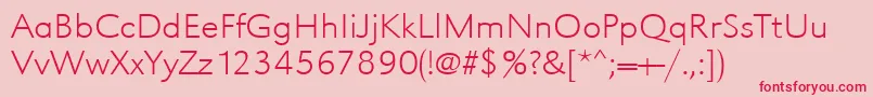 Urwgrotesktextligextwid Font – Red Fonts on Pink Background