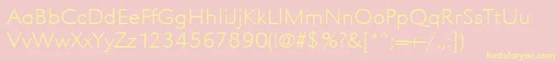 Urwgrotesktextligextwid Font – Yellow Fonts on Pink Background